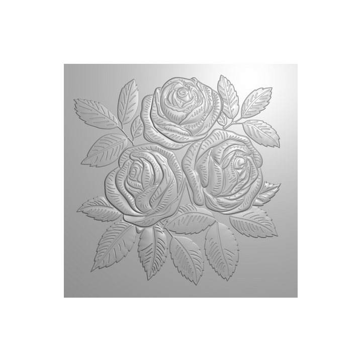 (NG-MF-3DEF5.5-MD-RBLO)Crafter's Companion Midnight Floral 3D Embossing Folder & Metal Die Rose Blooms