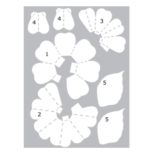 (NG-MF-TEMP-3DROS)Crafter's Companion Midnight Floral 3D Template Pop Up Rose