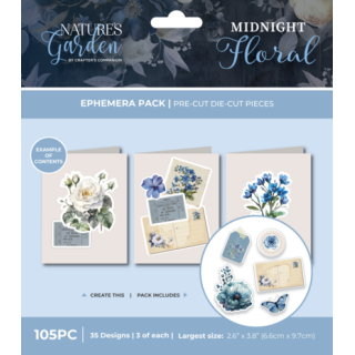 (NG-MF-EPHE)Crafter's Companion Midnight Floral Ephemera Pack