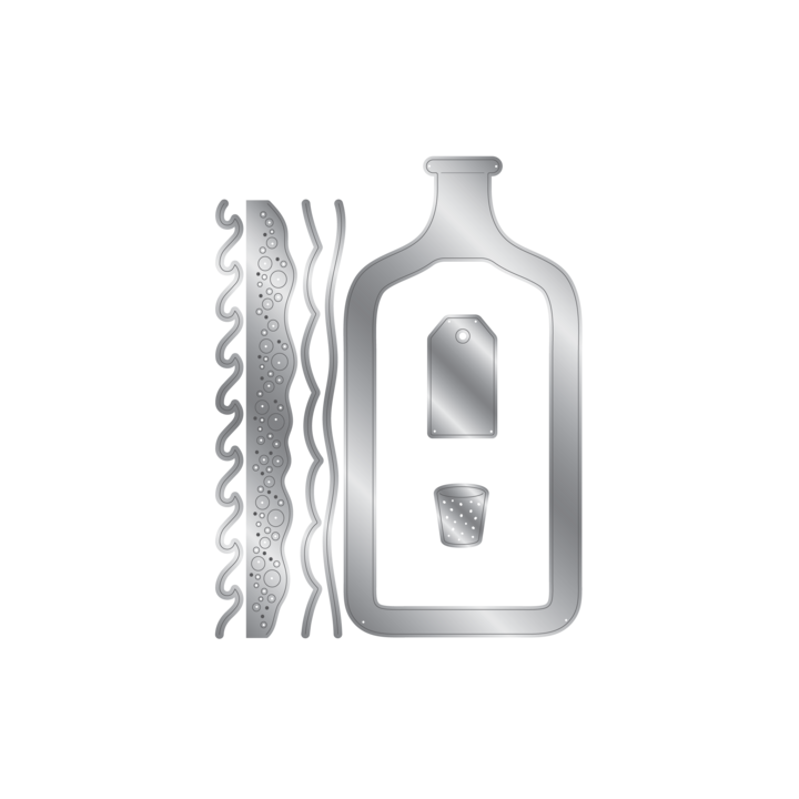 (CC-MIAB-STEN-MD-MB)Crafter's Companion Message in a Bottle Stamp & Die Message Scroll