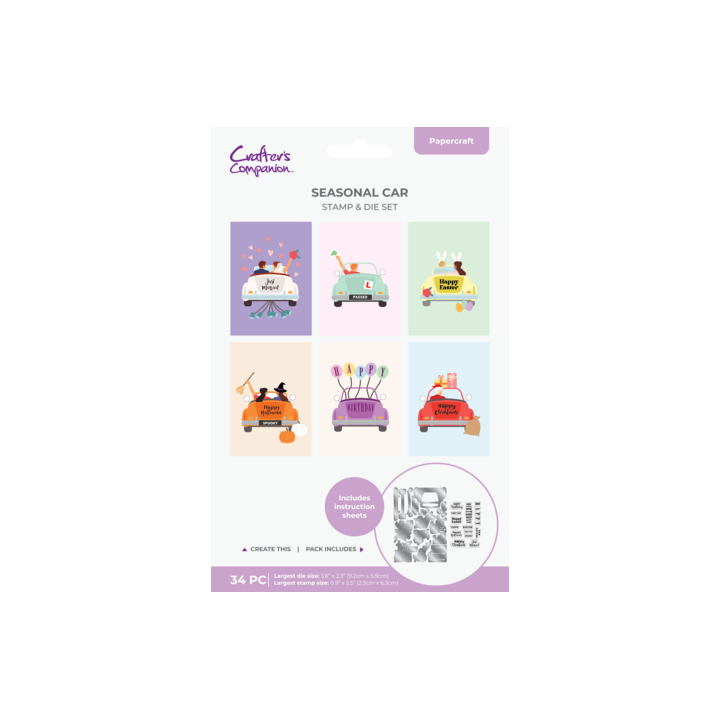 (CC-STD-SECA)Crafter's Companion Seasonal Car Stamp & Die