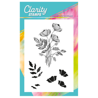 (STA-FL-11417-A6)Claritystamp Tina's Floral Spray A6 Stamp Set