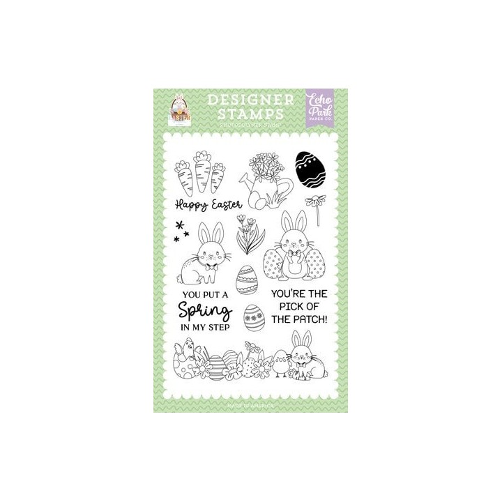 (EB483044)Echo Park Easter Basket Stamps Easter Icon Strip