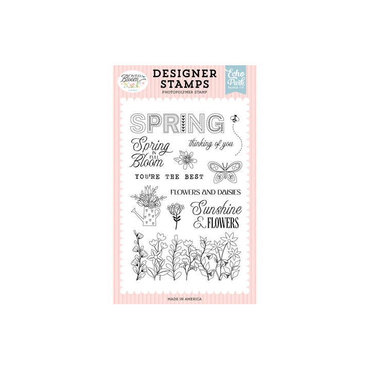 (IFB484044)Echo Park In Full Bloom Stamps Flowers And Daisies