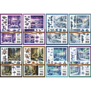 (CLSVP901)Crealies Bundel Cutting Sheet Winter A-H (8pcs)