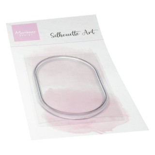 (CS1187)Clear stamp Silhouette Art - Oval frame