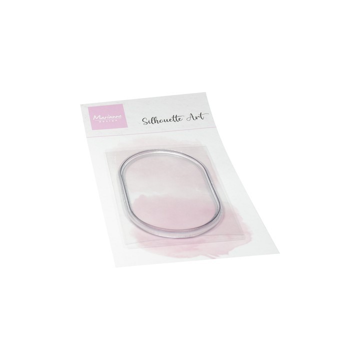 (CS1187)Clear stamp Silhouette Art - Oval frame