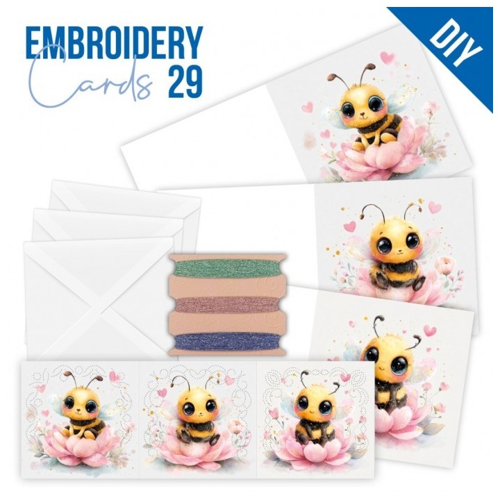(STDOPP029)Stitch and Do PP cards 29 - Cute Bees