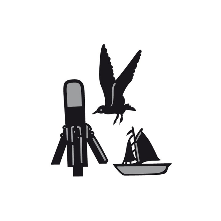 (CR1279)Craftables stencil Tiny's ocean set