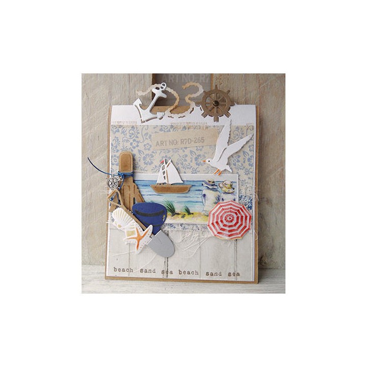 (CR1279)Craftables stencil Tiny's ocean set