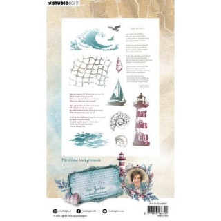 (JMA-TH-STAMP931)Studio light Stamp Maritime backgrounds Tide of Hope nr. 931