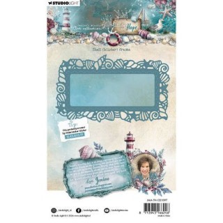 (JMA-TH-CD1097)Studio Light Cutting Die Shell (blister) frame Tide of Hope nr. 1097