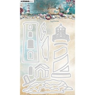 (JMA-TH-CD1098)Studio Light Cutting Die Lighthouse Tide of Hope nr. 1098