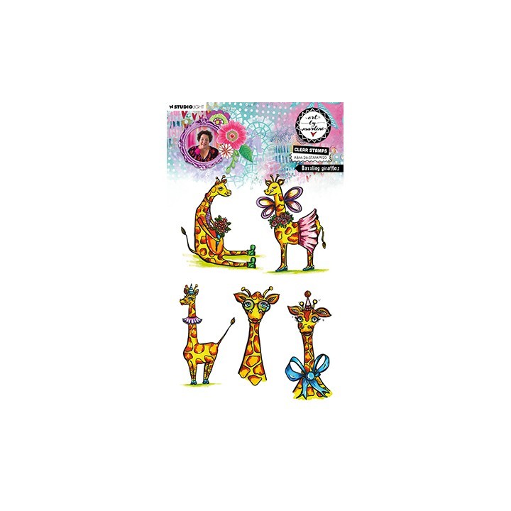 (ABM-26-STAMP920)Studio light Stamp Dazzling giraffes Art by Marlene nr. 920