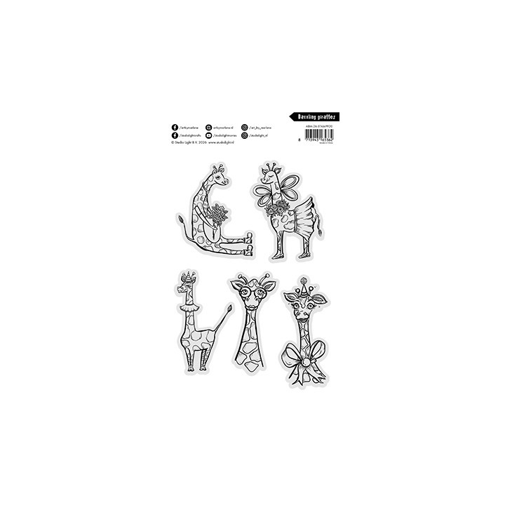 (ABM-26-STAMP920)Studio light Stamp Dazzling giraffes Art by Marlene nr. 920