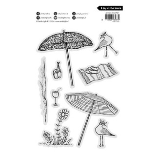 (ABM-26-STAMP921)Studio light Stamp A day at the beach Art by Marlene nr. 921