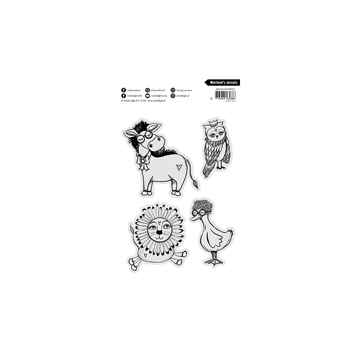 (ABM-26-STAMP922)Studio light Stamp Marlene's animals Art by Marlene nr. 922