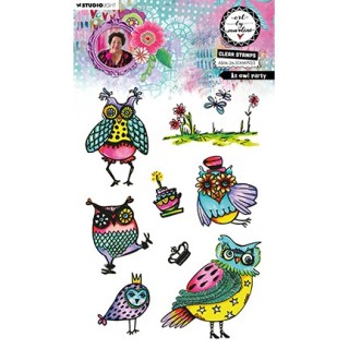 (ABM-26-STAMP923)Studio light Stamp An owl party Art by Marlene nr. 923