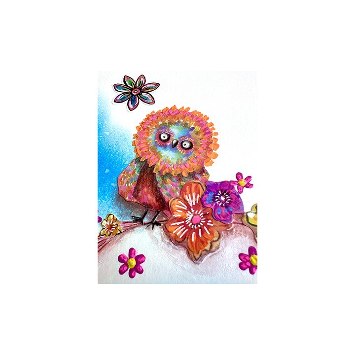 (ABM-26-STAMP923)Studio light Stamp An owl party Art by Marlene nr. 923