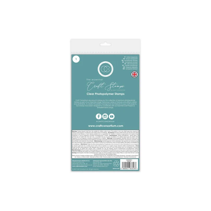 (CCESTMP016)Craft Consortium The Collector A6 Clear Photopolymer Stamp Set Postcard