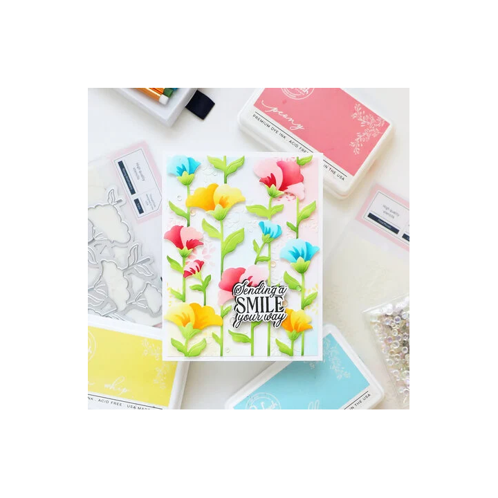 (309425)Pinkfresh Studio Artful Foundations Die Rising Wildflowers