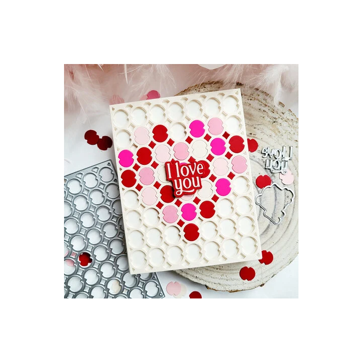 (310625)Pinkfresh Studio Artful Foundations Coverplate Die Lattice Glow