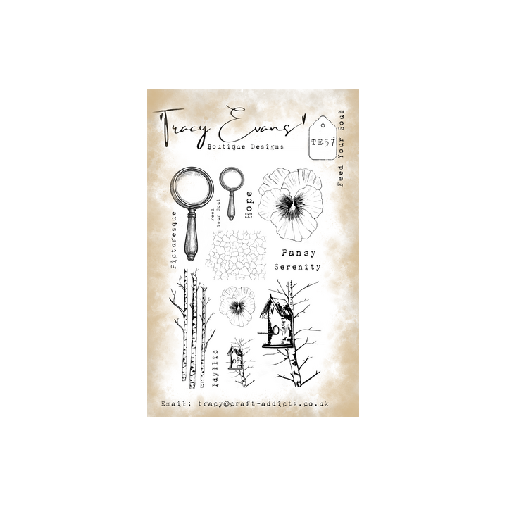 (TE057)Tracy Evans Feed Your Soul A5 Stamp