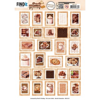 (SB11117)Berries Beauties - Sweet Moments - Push Out Postage Stamp