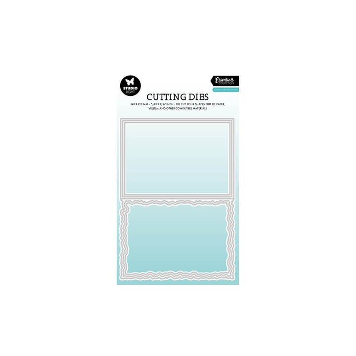 (SL-ES-CD1085)Studio Light Cutting Die Torn Edge Cardshape rectangle Essentials nr. 1085