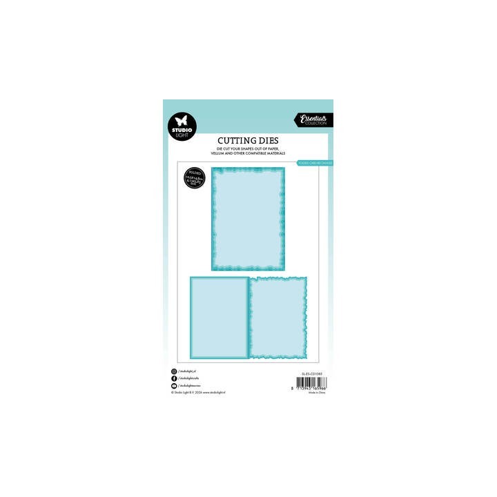 (SL-ES-CD1085)Studio Light Cutting Die Torn Edge Cardshape rectangle Essentials nr. 1085