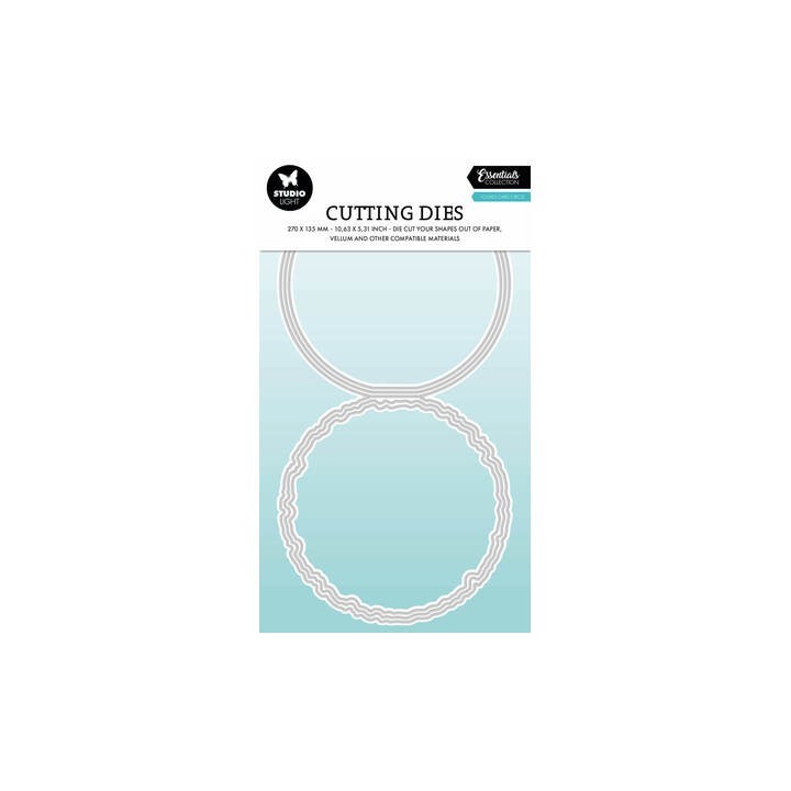 (SL-ES-CD1086)Studio Light Cutting Die Torn Edge Card stand round Essentials nr. 1086