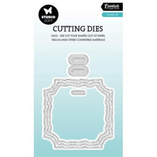 (SL-ES-CD1088)Studio Light Cutting Die Torn Edge Tag square Essentials nr. 1088