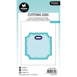 (SL-ES-CD1088)Studio Light Cutting Die Torn Edge Tag square Essentials nr. 1088