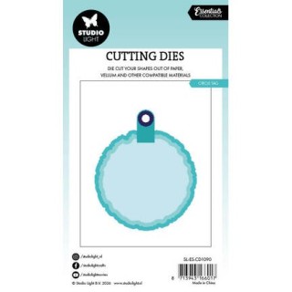 (SL-ES-CD1090)Studio Light Cutting Die Torn Edge Tag round Essentials nr. 1090