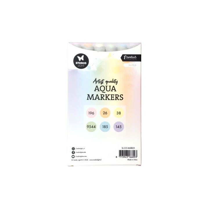 (SL-CO-MARK51)Studio Light Aqua Markers Pastels