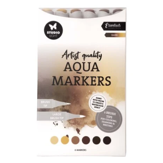 (SL-CO-MARK56)Studio Light Aqua Markers Bark