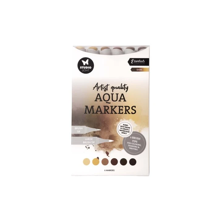 (SL-CO-MARK56)Studio Light Aqua Markers Bark