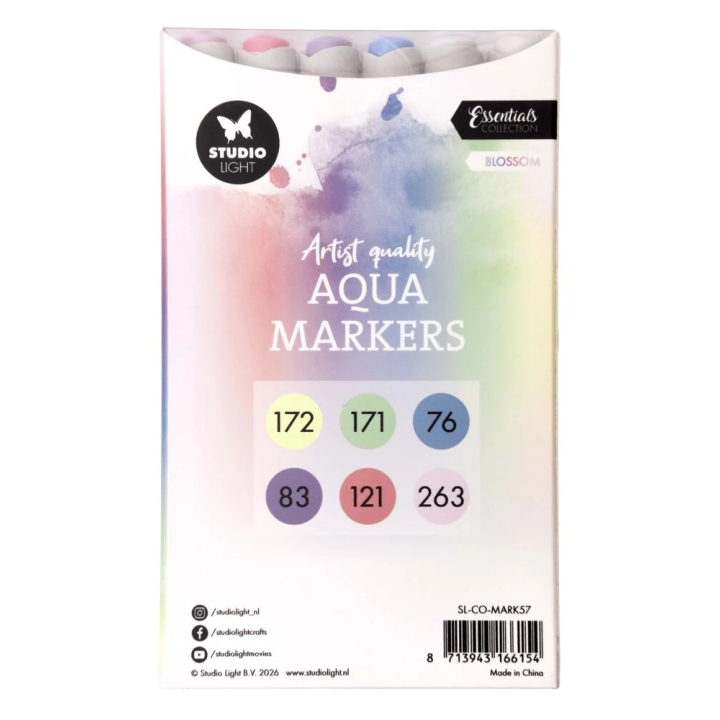 (SL-CO-MARK57)Studio Light Aqua Markers Blossom