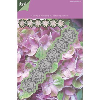 (1201/0084)Lin & Lene pochoir fleur 10 feuille