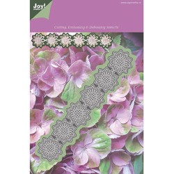 (1201/0084)Lin & Lene schablone Blume 10 Blatt rund