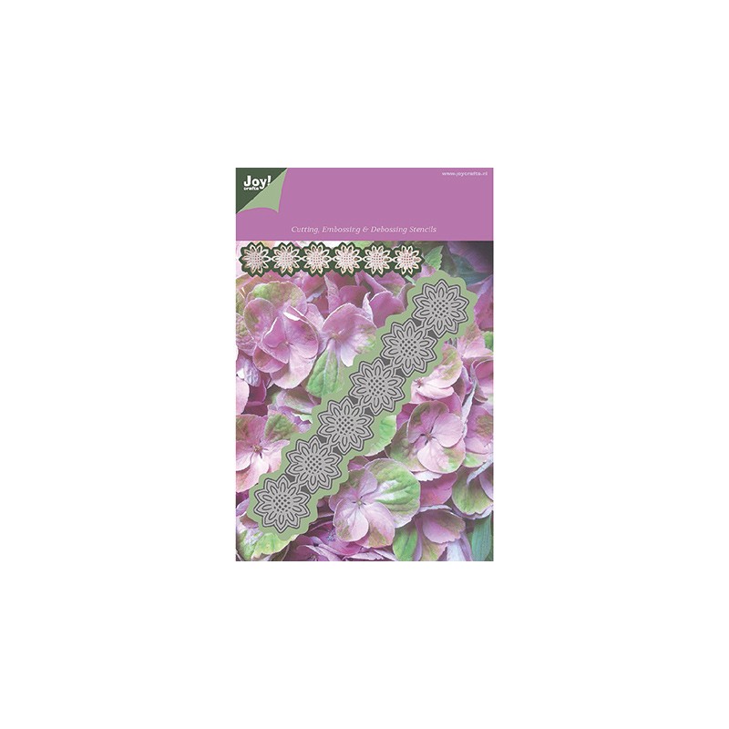 (1201/0084)Lin & Lene schablone Blume 10 Blatt rund