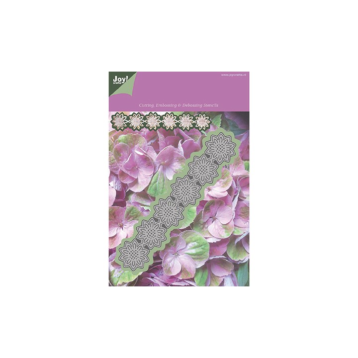 (1201/0084)Lin & Lene stencil flower 10 leaves round