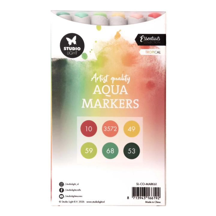 (SL-CO-MARK61)Studio Light Aqua Markers Tropical