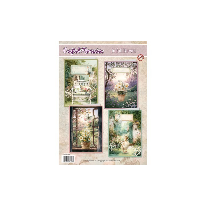 (CM-KIT-001)3D Creative CutOuts In Full Bloom (4 cards)