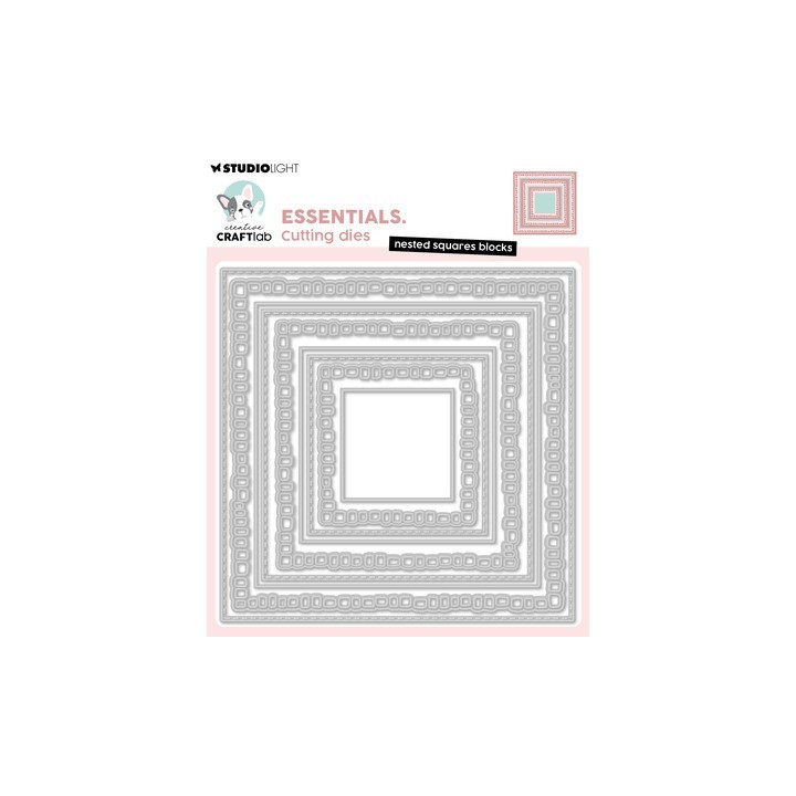 (CCL-ES-CD1081)Studio Light Cutting Die Nested squares blocks Essentials nr. 1081