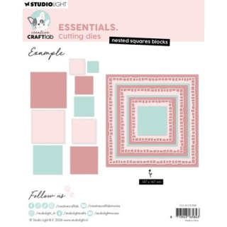 (CCL-ES-CD1081)Studio Light Cutting Die Nested squares blocks Essentials nr. 1081