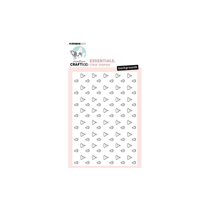 (CCL-ES-STAMP929)Studio light Stamp Backgroundz hearts Essentials nr. 929