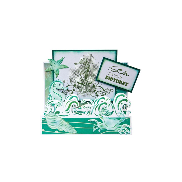 (6002/0328)Decouper & Gaufrer Pochoir Under the sea