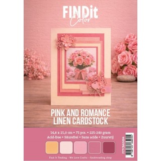 (FITCBA5004)Find It Color - Linen Cardstock Pack A5 - Pink and Romance Pack