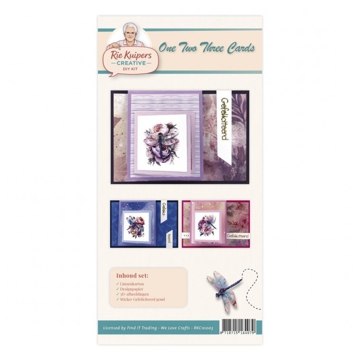 (RKC10003)Rie Kuipers Creative – One-Two-Three Cards - Dragonflies